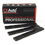 CKAuto 1oz, Black, Adhesive Stick on Wheel Weights,EasyPeel Tape. Low Profile, 72 oz/Box, US Quality (72pcs)