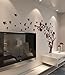 DecorSmart Plastic Trees and Birds 3D Wall Decals, 3110 (Red/Black)