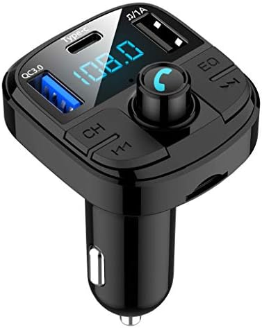 Yidartono FM Transmiter, FM Player, BT29 Bluetooth 5.0 Car FM Transmitter Bass MP3 Player FM Radio Adapter Charger