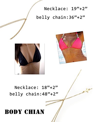 Jstyle 6PCS Hot Sexy Belly Chain Thin Waist Belt Body Chain Back Necklace For Women Girl Summer Beach Jewelry