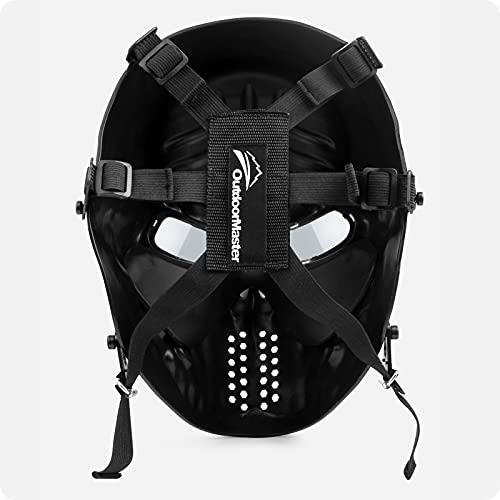 OutdoorMaster Full Face Airsoft Mask with Eye Protection Lenses Flame