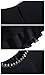 QZUnique Women's Plus Black Round Neck Popover Blouse with Blouson Sleeves