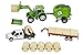 Big Country Toys 17-Piece Hay Baling Set - Farm Toys for 3 Year Old Boys and Girls - Toy Hay Bales Set