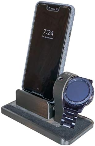 Artifex Design Stand Configured for Samsung Gear S3, Smartwatch Charging Stand, Artifex Charging Dock Stand Includes Phone Charging Dock
