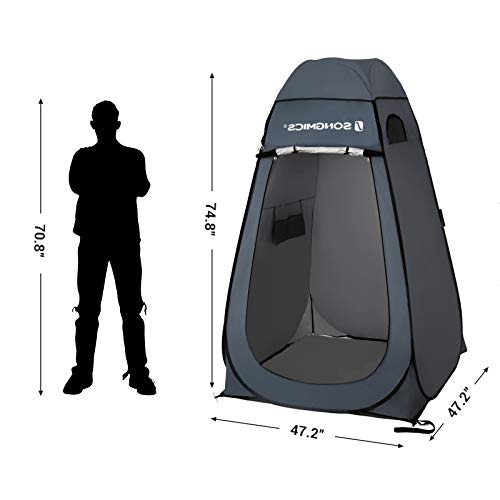 SONGMICS Portable Pop up Tent, Dressing Room Privacy Shelter, for Outdoor Camping Fishing Beach Shower Toilet, with Zippered Carrying Bag | Privacy Shelter