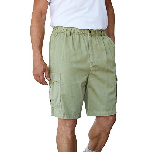 big and tall cargo shorts elastic waist