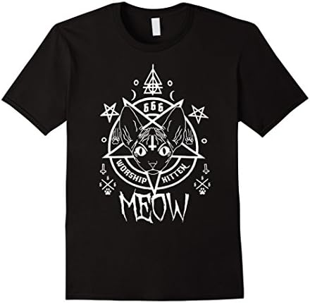 Men's Egyptian Cat T-shirt  Large Black