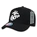 Rapid Dominance 6 Panel Military Embroidered Cap (US Marine Corps, Black 2)