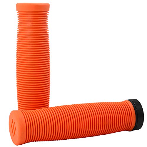 Acekit Bicycle Handlebar Grips Single Lock-on Rubber Grips for Mountain Bike BMX Folding Bike and Road Bike-Orange