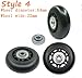 Yaphetss 1 Pair Luggage Suitcase Replacement Rubber Wheels (Style 4, 64mmx22mm)