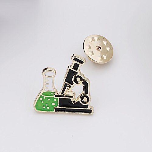 SenFai Gold Color Microscope Pin and Brooch (Gold)