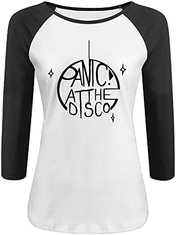 CALZ Women Panic At The Disco Logo Three-Quarter Sleeve Short Sleeve T-Shirt S Black