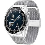 WIWU SW02 Pro Classic Smartwatch – IP68 Waterproof, Bluetooth 5.0, 1.39 HD IPS Screen, Multi-Sport Fitness Tracker with Sleep Analysis, Wireless Charging, 10-Day Standby – Silver|18 Months Warranty