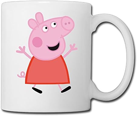 Popular Cartoon Peppa Pig Picture Coffee Cups Porcelain Coffee Mugs