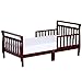 Dream On Me Classic Sleigh Toddler Bed in Cherry, JPMA Certified, Comes with Safety Rails, Non-Toxic Finishes, Low to Floor Design, Wooden Nursery Furniture