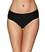 ATTRACO Women Swim Briefs Shirred Bikini Bottom Solid Black Small