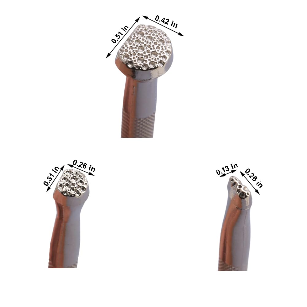 Leather Stamps,3 Pack Professional Leather Background Stamping Tools for Craft Working