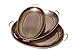 Old Dutch Decor Antique Copper Oval Tray, 17-Inch by 13-Inch, 15-Inch by 11-Inch, 13-1/4-Inch by 8-3/4-Inch, Set of 3