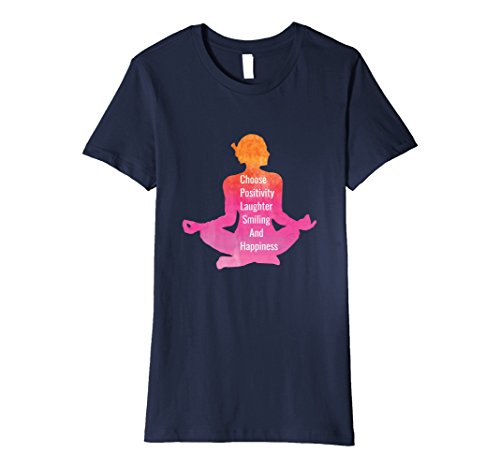 Women’s Choose Happiness Laughter Yoga Women’s T-Shirt Large Navy