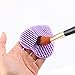 ESARORA Makeup Brush Cleaning Mat, Makeup Brush Cleaner Set of 3 Mini Cosmetic Brush Cleaner Mat Portable Washing Tools (Purple)