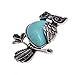 ZHEPIN Owl Necklace Turquoise Healing Pendant Nekclace for Women Men Spiritual Energy Gemstone Necklace - 19 inches