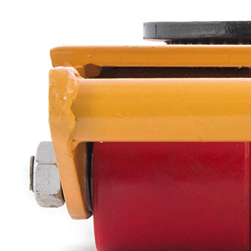 OrangeA 12T Industrial Machinery Mover 26000LBS Machinery Skate with Steel Rollers Cap 360 Degree Rotation (12T)