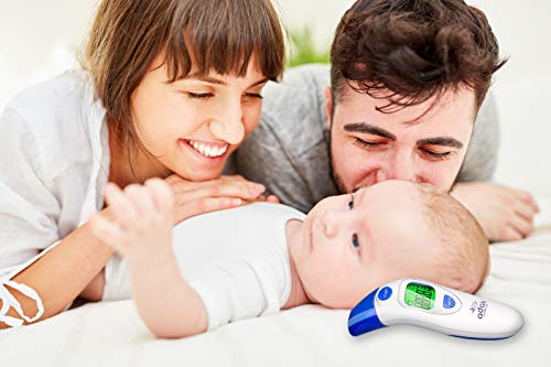 Ear & Forehead Thermometer Basal, Instant Proven Trusted Clinical Accuracy, Fever Indicator for Infants, Kids, Baby & Adults with FDA & CE Approved