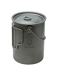 Valtcan   Taza abierta de titanio de 900 ml con ta