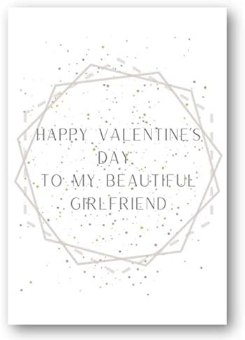 Second Ave Girlfriend Valentine Card For Her Cute Romantic Card - Hexagon Design