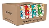 Popchips Potato Chips, Variety Pack, Single Serve 0.8 Ounce (Pack of 24) Bags), 4 Flavors: 8 Sea Salt, 8 BBQ, 4 Sour Cream & Onion, 4 Salt & Vinegar