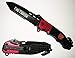 8.5" GRIP HANDLE TANTO BLADE Firefighter Rescue Pocket Knife FIRE FIGHTER With Seat Belt Cutter & Glass Breaker