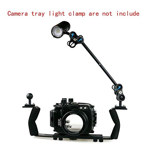 MEIKON 16'' Double Ball Arm for Connecting Strobe/Video Light to Underwater Housing