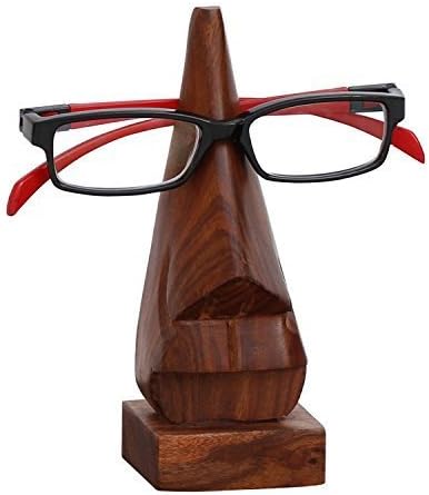 StarZebra Black Friday Deals Handmade Wooden Eyeglass Holder , Spectacle Stand Nose Shaped , Dressing Table / Writing Desk Accessory by StarZebra