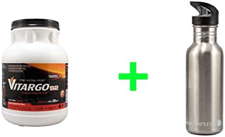 Vitargo S2 Sugar Free Drink Mix Natural Tropical Fruit -- 25 Servings,New Wave Enviro Stainless Steel 20 oz Water Bottle -- 1 Bottle