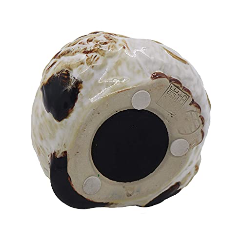 Owl Ornament Small Statue for Home Office Decor Table Decoration, Owl Gift Animal Sculptures Collection for Birds Lovers (White-Cute Owl Coin Bank)