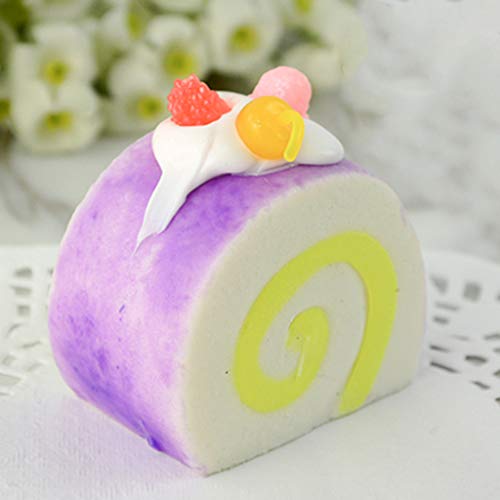 YDZN Realistic Artificial Dessert Mixed Fake Cake Food Model Simulation Swiss Roll Photography Props Kitchen Home Decoration Display(1pc,Color Random)