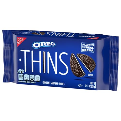 OREO THINS CHOCOLATE SANDWICH COOKIES, 9.1OZ