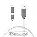 [Apple MFi Certified] 2 in 1 Micro USB Cable w/ Lightning 8pin Adapter VOJO iMIX [White], 4ft/ 1.2m Premium 8 pin Sync & Charger Cord for iPhone 6 6S Plus 5 SE iPad, Android, Kindle, Bluetooth Headset