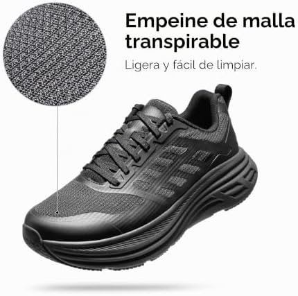 Sapatilhas de corrida desportivas masculinas, todas pretas, 40