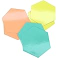 i-Scream Thinking Board - Set of 6 Hexagon-Shaped Magnetic Boards in 3 Colors, Dry-Erase, for School Classrooms, Kitchens, and Offices, Home Decoration and scheduling, 7.9 x 6.8 inch