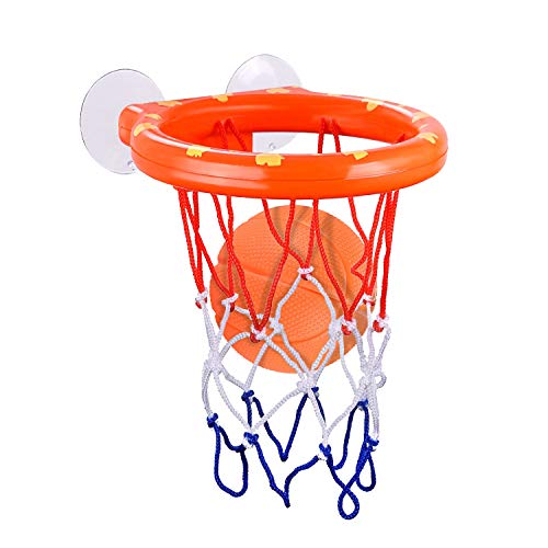 House Ur Home Bath Toy Fun Basketball Hoop & Balls Set for Boys and Girls- Kid & Toddler Bathtub Shooting Game with Strong Suctions Cups That Stick to Any Flat Surface. Perfect Bath Toys Gift Set.