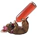 Pretty in Pink Girl Chihuahua Wine Bottle Holder Sculpture in Dog Statues and Figurines As Decorative Bar Tabletop Wine Racks & Stands or Southwestern Kitchen Decor Gifts for Women