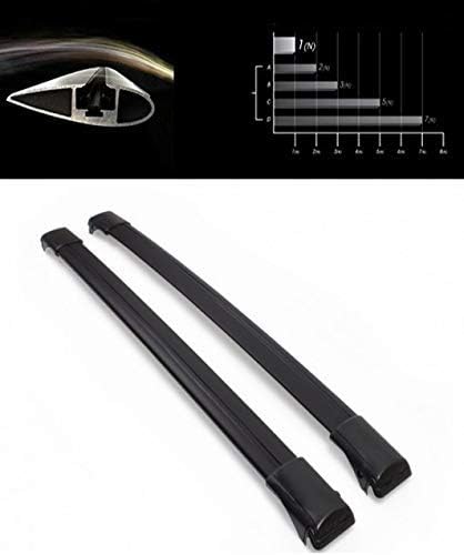 Aerodynamic & Lockable Cross Bar Set Fit BMW X5 E70 SUV 2007–2013 Black Anodised