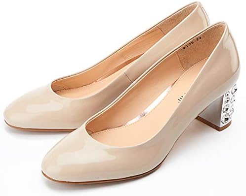 Amazon ジルスチュアート シュー シューズ ビジューヒールラウンドトゥパンプス ベージュエナメル 22 5 Jillstuart Shoe ジルスチュアート シュー パンプス