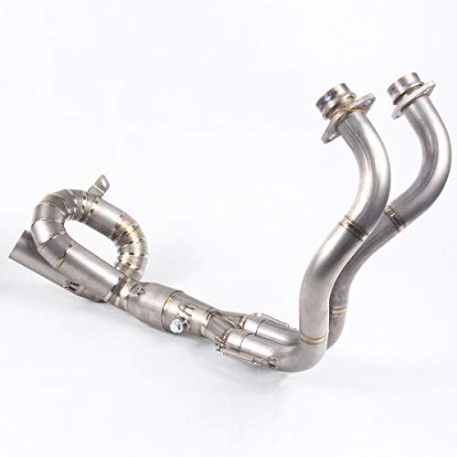 ZAIXU Motorcycle Exhaust System Modified Front Middle Link Pipe in Titanium Alloy Slip-On For YAMAHA MT-07 MT07