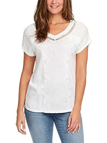 Gloria Vanderbilt Ladies' Embroidered Top (Crystal White, Medium)