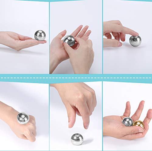 CaLeQi Desktop Ball Transfer Gyro Aluminum Alloy Kinetic Desk Toy Stress Relief Office Executive Gadgets Metal Ball Full Disassembly Rotary Decompression Toy-Small