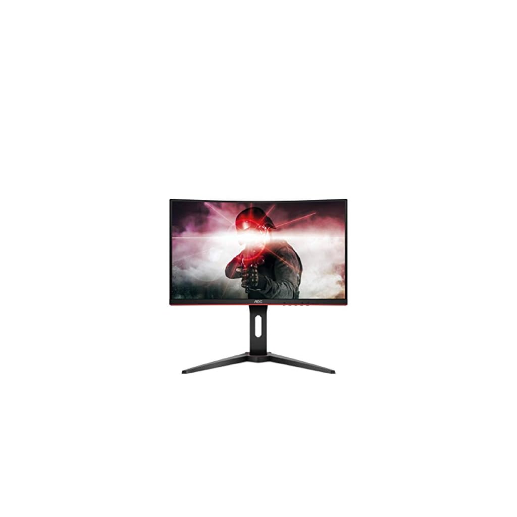 AOC C24G1 24″ Curved Frameless Gaming Monitor, FHD 1080p, 1500R VA