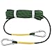 Gonex Static Climbing Rope, 8mm Safety High Strength Tree Climbing Rappelling Rope Indoor Gym Outdoor Hiking Magnet Fishing Fire Escape Rope 96ft Army Green