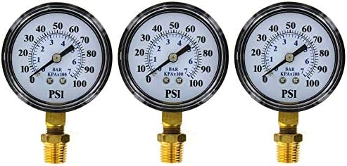 Brands2O TC2104-P2 Well Pump Pressure Gauge (3-Pack)